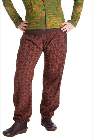 Vishes Haremshose Warme Damen Hose Blumen Haremshose ECO Fleecehose Thermohose Pluderhose, Pumphose - Verkäufer: - Alternative Bekleidung