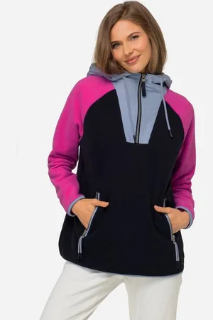 Laurasøn Sweatshirt Hoodie Materialmix mit Fleece Colorblocking Kapuze - Verkäufer: Popken Fashion Group