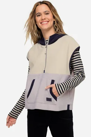 Laurasøn Sweatshirt Pullunder Fleece farbige Kapuze - Verkäufer: Popken Fashion Group