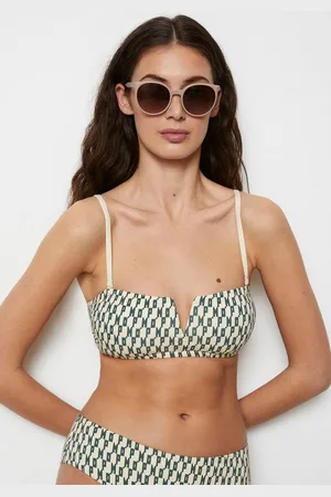 Marc O’ Polo Bandeau-Bikini-Top Modern Monogram, mit grafischem Logoschriftzug allover