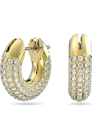 Swarovski Paar Creolen Creolen Dextera 5636530 Pavé, Weiß, Goldlegierungsschicht (kein Set, 2-tlg., inkl. edelm Schmucketui) - Verkäufer: Juwelier-Bacak