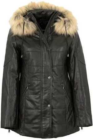 Mark Maddox Lederjacke Evi-20 - Damen Echtleder Lederjacke Lammnappa Kapuze Kunstfell - Verkäufer: Lederjacken24