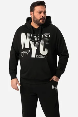 Men Plus Sweatshirt Men+ Hoodie Kapuzensweater NYC Print bis 80/82 - Verkäufer: Popken Fashion Group