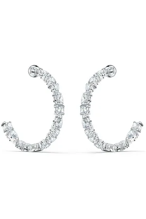 Swarovski Paar Ohrstecker Ohrringe 5562128/5633858 Tennis Deluxe Mixed Creolen, weiss, (kein Set, 2-tlg., inkl. edelm Schmucketui) - Verkäufer: Juwelier-Bacak