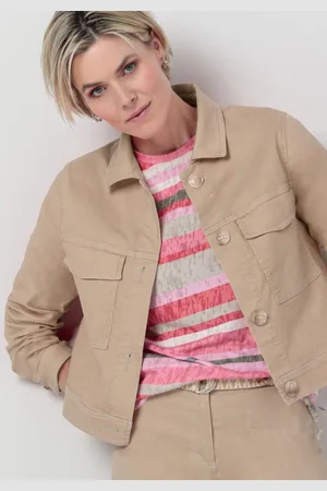 Bianca Kurzjacke PEGGY aus farbigem Denim-Stoff - Verkäufer: