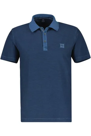 Lerros Kurzarmshirt mit Logostickerei auf der Brust