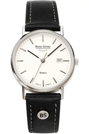 Bruno Söhnle Quarzuhr Bruno Söhnle Damen Uhr 17-13106-241 Rondo Leder schwarz, (1-tlg) - Verkäufer: Juwelier-Bacak