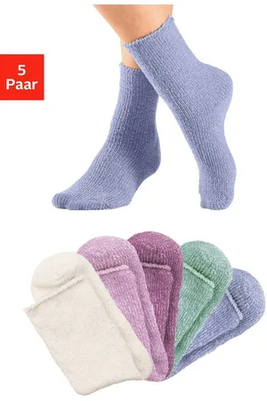 Lavana Kuschelsocken (Packung, 5-Paar) ideal als Bettsocken