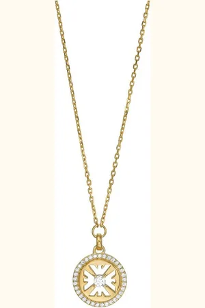 Emporio Armani Kette mit Anhänger LOGO ESSENTIALS, EG3595710, EG3593221, mit Zirkonia (synth)