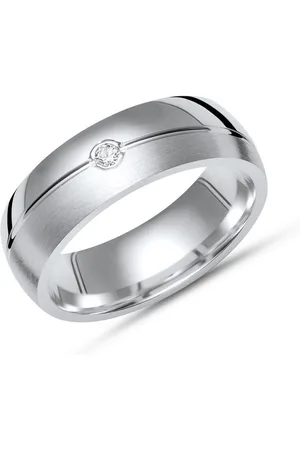Unique Silberring Silberring 925 Sterling Silber Zirkonia teilpoliert 6mm breit - Verkäufer: Jewelry GmbH