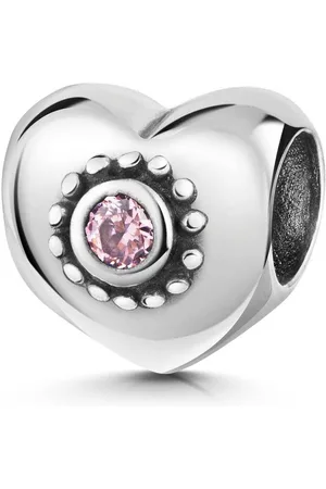 Materia Bead Herz Liebe mit Zirkonia Rose antik 913, 925 Sterling Silber, geschwärzt - Verkäufer: Schmuck