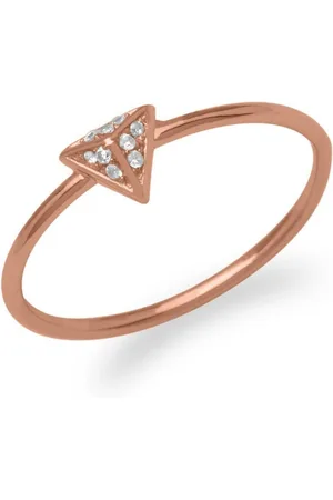 Unique Silberring Ring Pyramide Zirkonia Silber rosévergoldet SR0278 - Verkäufer: Jewelry GmbH