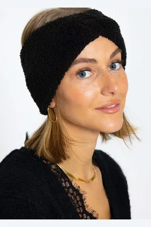 SASSYCLASSY Stirnband Weiches Stirnband Damen in Teddy Textil Winter Warmes Kopfband aus flauschigem Strickmaterial Weiß Lilla - Verkäufer: