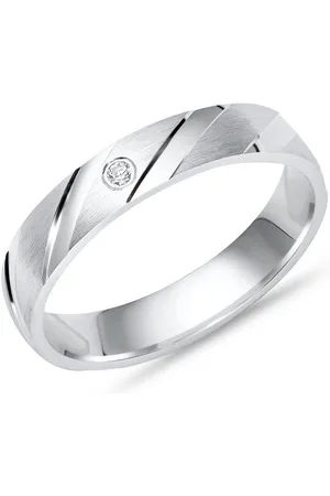 Unique Silberring Silberring 925 Sterling Silber Zirkonia quermattiert 4mm breit - Verkäufer: Jewelry GmbH
