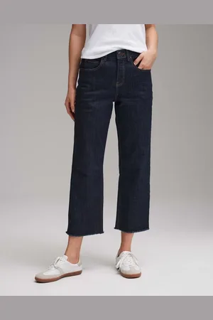 Opus Weite Jeans Wide Cropped Jeans MOMITO Mid Rise mit Fransen - Verkäufer: GmbH | someday GmbH