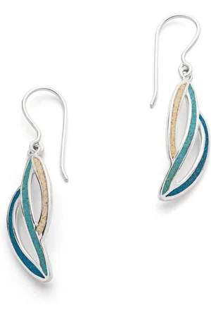 DUR Ohrring-Set Schmuck: Ohrringe, Ohrhänger "Ocean Stream" mit Strandsand und bla - Verkäufer: Strandsandschmuck