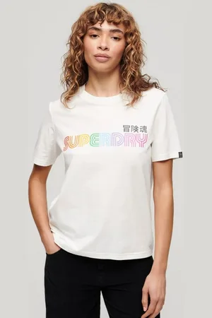 Superdry Kurzarmshirt RAINBOW LOGO RELAXED T SHIRT