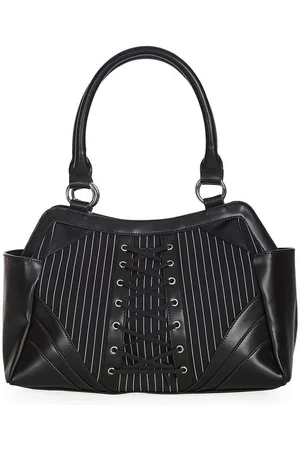 Banned Retro Handtasche Black Core Pinstripe, Schnürung Nadelstreifen - Verkäufer: Schompi Trading e.K.