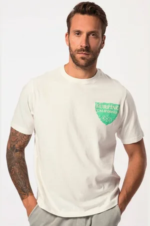 JP 1880 T-Shirt T-Shirt Halbarm Brust-Print Rundhals bis 8 XL - Verkäufer: Popken Fashion Group