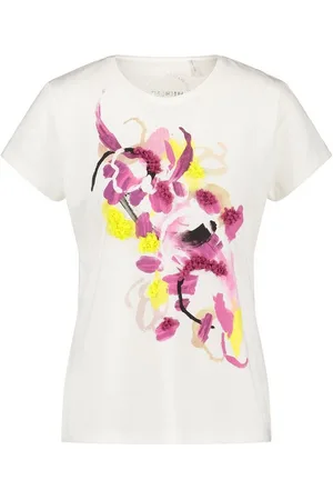 Taifun T-Shirt - kurzarm Shirt mit Print - T-Shirt kurzarm - Basic - Blumenmuster - Verkäufer: Schneider Fashion Store