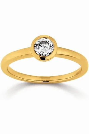 Viventy Silberring 781451 Solitär-Ring Damen Zirkonia Sterling-Silber Vergoldet Gr. 56 - Verkäufer: Karat24