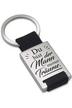 Lieblingsmensch Schlüsselanhänger Du bist der Mann meiner Träume (Schlüsselanhänger mit Gravur, inklusive Schlüsselring), Robuste und filigrane Lasergravur - Verkäufer: