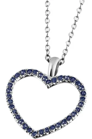 Firetti Kette mit Anhänger Schmuck Geschenk Gold 375 Gold 585 Halsschmuck Halskette Herz, mit Tsavorit, Rubin, Saphir oder Brillanten