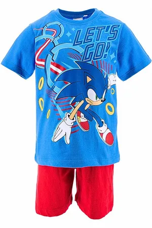 Sonic The Hedgehog Schlafanzug LET´S GO (2 tlg) Jungen Shorty aus nachhaltigen Materialien Gr. 98 - 128 cm - Verkäufer: Starkids Licensed Brands and more