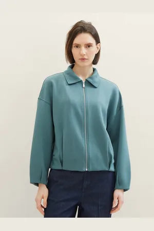 TOM TAILOR Sweatjacke Bomber Sweatjacke mit Faltenlegung - Verkäufer: