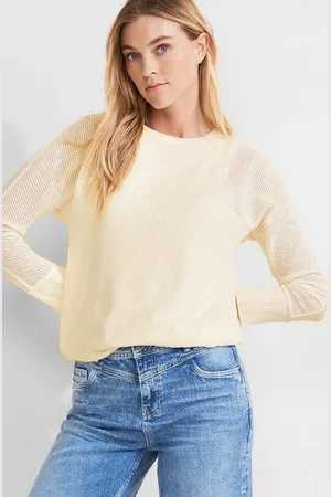 Street one Langarmshirt mit Lochmuster