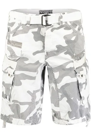 Geographical Norway Cargobermudas Herren Bermuda 1043 S Weiß / Camo - Verkäufer: CLEO STYLE
