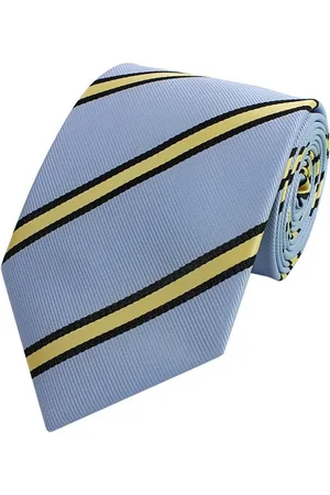 Fabio Farini Krawatte Herren Krawatte Blautöne - verschiedene Blaue Männer Schlips in 8cm (ohne Box, Gestreift) Breit (8cm), Teal Blue/Sweet Celery/Black - Verkäufer: