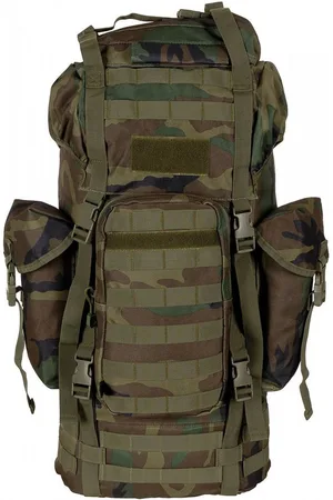 MFH Trekkingrucksack BW Kampfrucksack, "MOLLE", 65 l, Alu-Ausst., woodland - Verkäufer: DaGecko