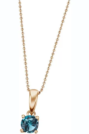 Firetti Kette mit Anhänger Schmuck Geschenk Gold 375 Gold 585 Halsschmuck Halskette Solitär, mit unterschiedlichen Edelsteinen
