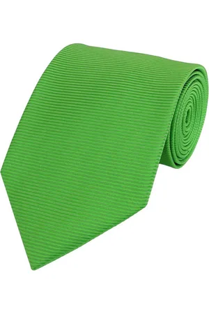 Fabio Farini Krawatte Grüne Herren Krawatten - Schlips mit Farbton in 8cm (ohne Box, Gestreift) Breit (8cm), gestreift - Verkäufer: