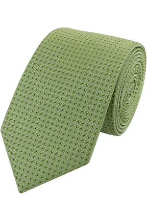 Fabio Farini Krawatte Grüne Herren Schlips - Krawatten mit Farbton in 6cm (ohne Box, Gemustert) Schmal (6cm), - Verkäufer: