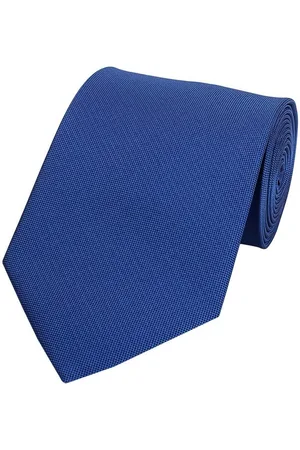 Fabio Farini Krawatte Herren Krawatte Blautöne - verschiedene Blaue Männer Schlips in 8cm (ohne Box, Kariert) Breit (8cm), Chroma Blue/Black - Verkäufer: