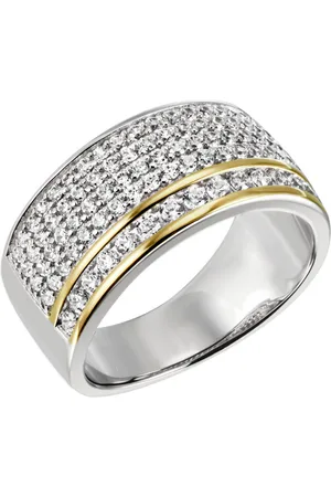 Firetti Fingerring Schmuck Geschenk Silber 925 Silberring Ring Bicolor, mit Zirkonia (synth)