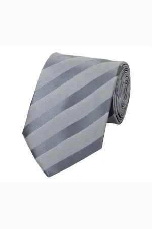 Fabio Farini Krawatte Graue Herren Krawatten - klassische Männer Schlipse in 8cm Breite (ohne Box, Gestreift) Breit (8cm), Dunkelgrau Struktur - Titanium - Verkäufer: