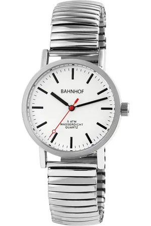 Bahnhof Quarzuhr BA004 Herrenuhr mit Edelstahlzugarmband, Herrenuhr Edelstahl - Verkäufer: Shaghafi GmbH