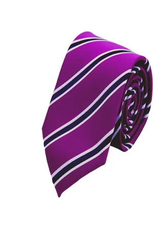Fabio Farini Krawatte Herren Krawatte Lila - verschiedene Lila Männer Schlips in 8cm (Gestreift) Breit (8cm), Lila Schwarz Weiß - Grape Juice/Black/White - Verkäufer: