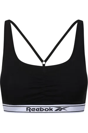 Reebok Bustier "Jackie" Logoschriftzug auf dem Unterbrustband, Raffung vorn