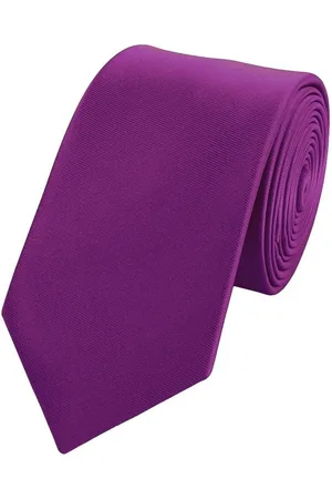 Fabio Farini Krawatte Herren Krawatte Lila - verschiedene Lila Männer Schlips in 6cm (ohne Box, Unifarben) Schmal (6cm), Flieder - Purple Orchid - Verkäufer: