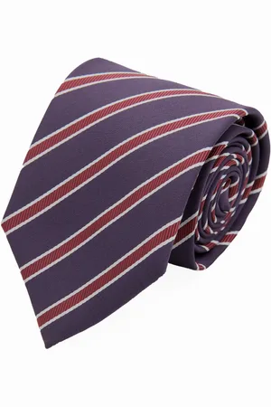 Fabio Farini Krawatte Herren Krawatte Lila - verschiedene Lila Männer Schlips in 8cm (Gestreift) Breit (8cm), Lila Rose Weiß - Black Cherry/Black Rose/Aura White - Verkäufer: