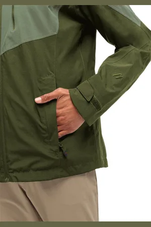 Maier Sports Outdoorjacke Halny rec M Herren Funktionsjacke, wasserdichte Regenjacke mit Kapuze, Wanderjacke
