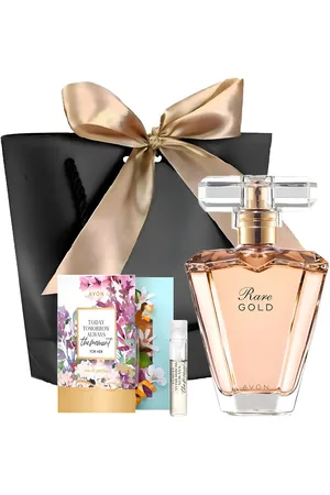 Avon Eau de Parfum Rare Gold Spray 50 ml Duft Spa Handcreme Geschenkset für Damen, 4-tlg., besondere Anlässe, Sinnliche Basisnoten Bernstein, Holz und Vanille - Verkäufer: Cultzen