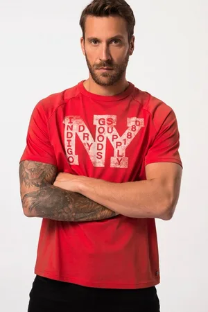 JP 1880 T-Shirt T-Shirt Raglan-Halbarm Brust-Print Rundhals - Verkäufer: Popken Fashion Group