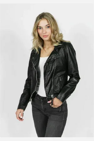 Freaky Nation Lederjacke Be Princess im Bikerstil, mit goldfarbenem Reißverschlusas - Verkäufer: P-Graph GmbH Mode & mehr