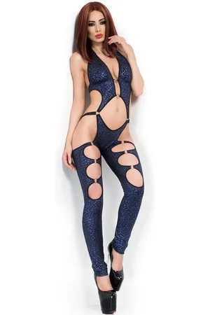 Chilirose Body Body CR3866 Panther-Muster Wetlook-Bodystocking - Verkäufer: Tomshop24-7