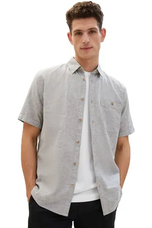 TOM TAILOR Kurzarmhemd COTTON LINEN (1-tlg) - Verkäufer: Jeans-direct
